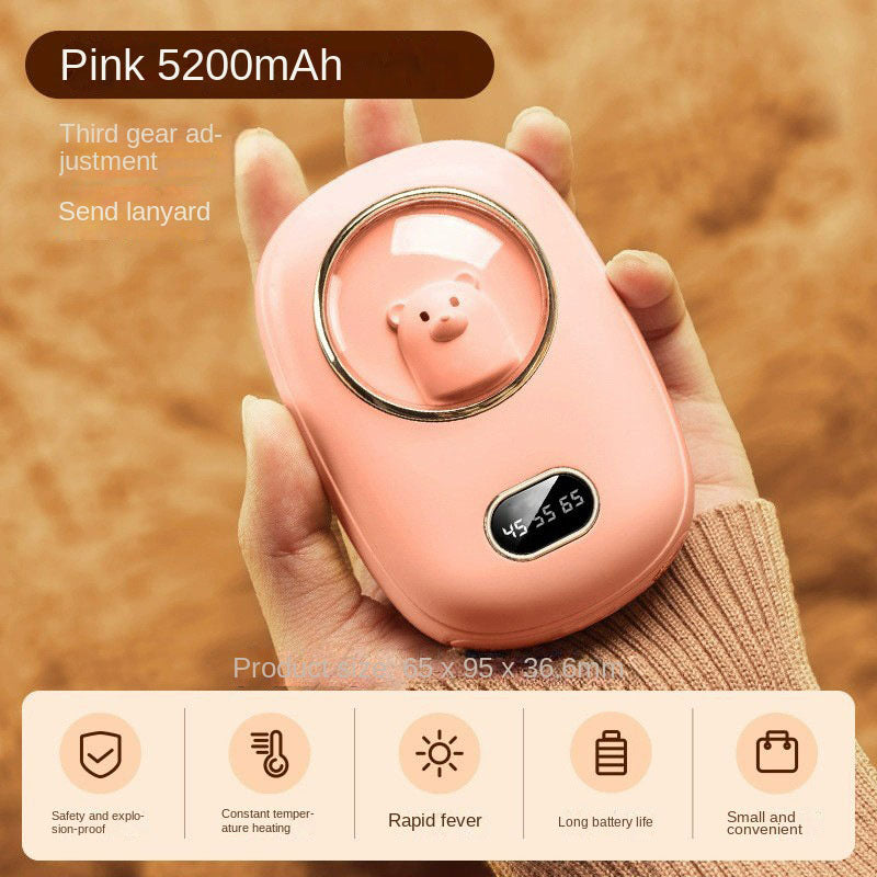 Mini Space Number Display Warm Hand Treasure 2-in-1 Warm Hand Treasure Charging - All gadgets Market #