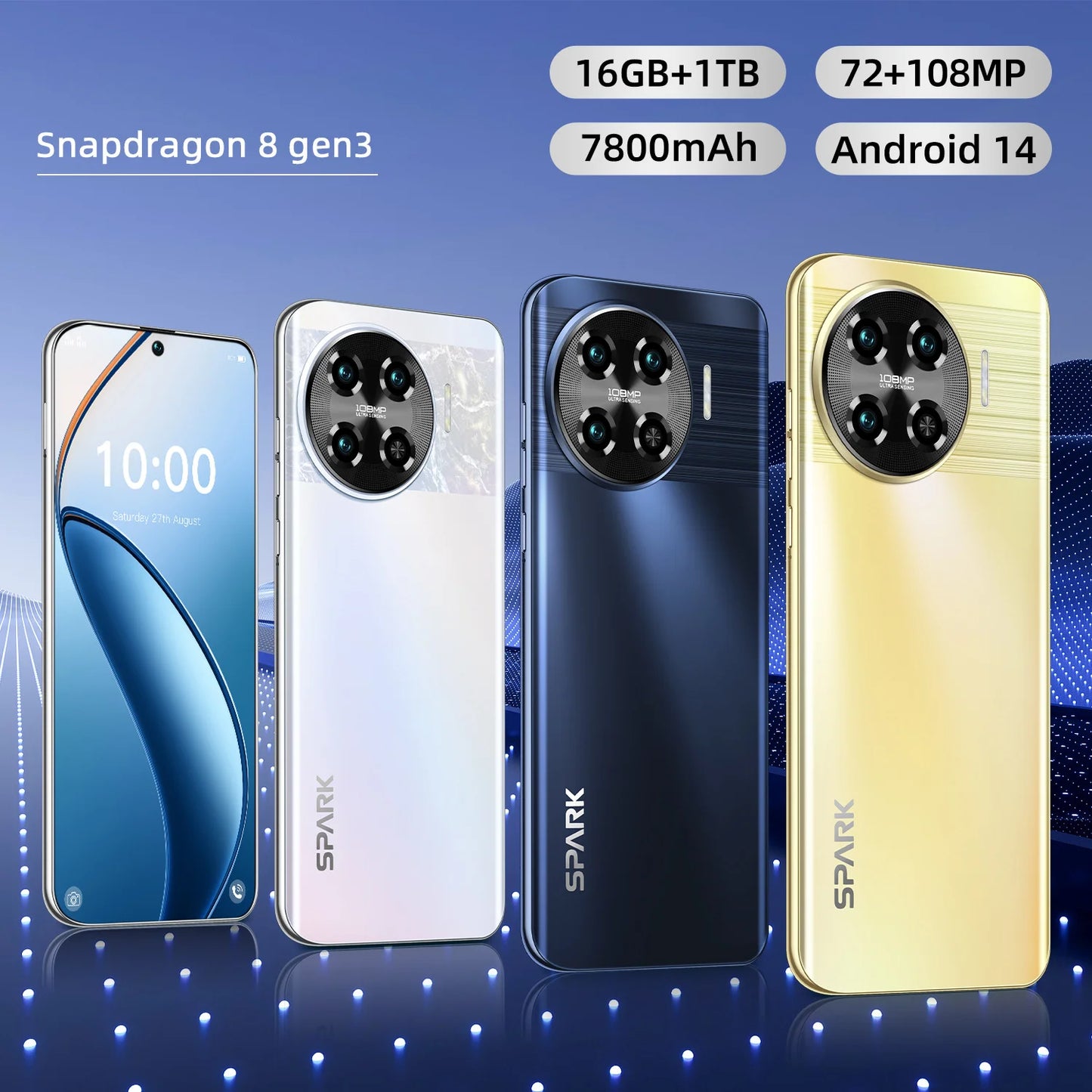 Tecno spark 30 pro Original Phone HD+ 5g smartphone plus10-core 5g network 5000mah Android14.0 16GB+1TB telephone