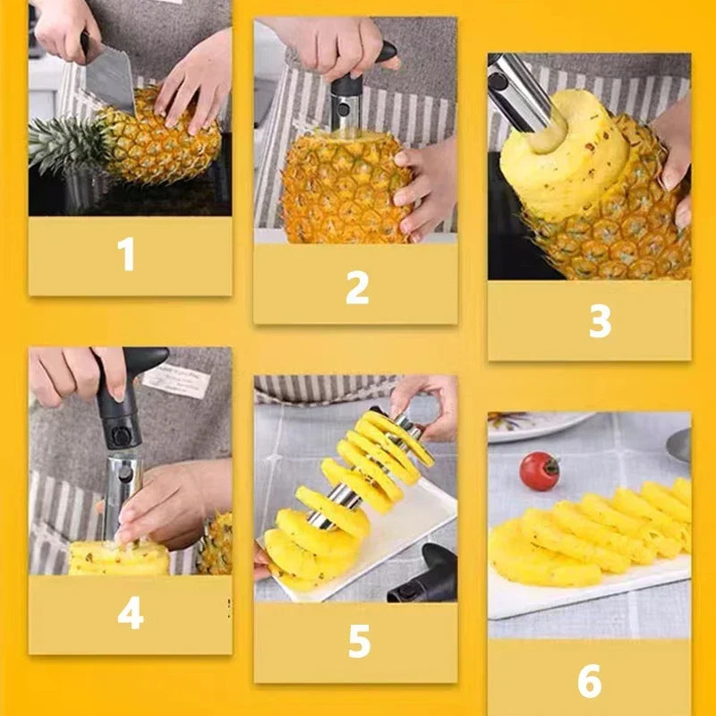 Stainless Steel Pineapple Slicer Cutter - All gadgets Market #