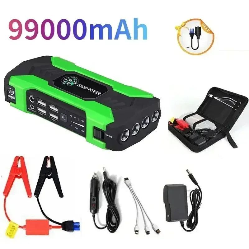 99800mAh 20000mAh Car Jump Starter 3000A Starting Device Portable Power Bank Battery Starter Launcher For Car Booster Articles - All gadgets Market #