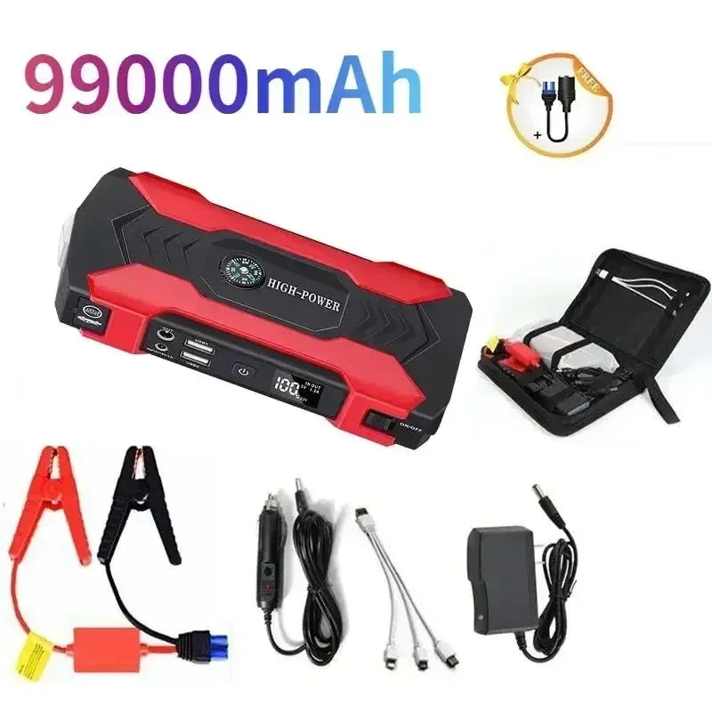 99800mAh 20000mAh Car Jump Starter 3000A Starting Device Portable Power Bank Battery Starter Launcher For Car Booster Articles - All gadgets Market #