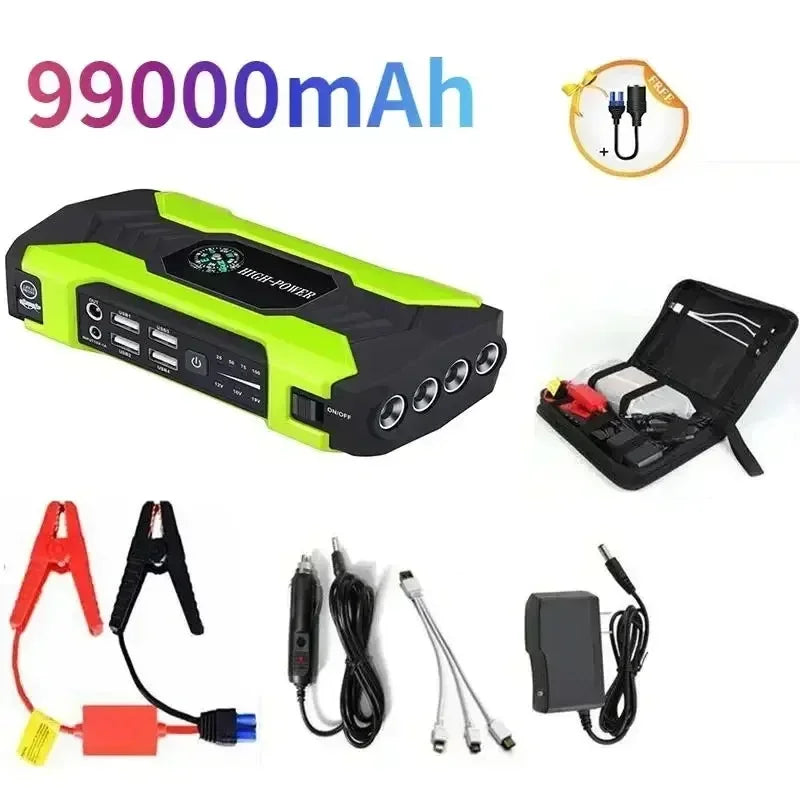 99800mAh 20000mAh Car Jump Starter 3000A Starting Device Portable Power Bank Battery Starter Launcher For Car Booster Articles - All gadgets Market #