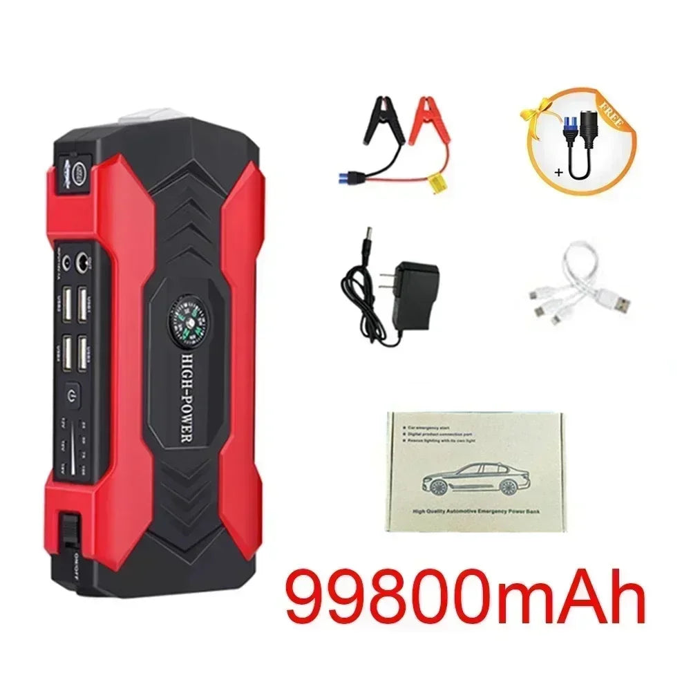 99800mAh 20000mAh Car Jump Starter 3000A Starting Device Portable Power Bank Battery Starter Launcher For Car Booster Articles - All gadgets Market #