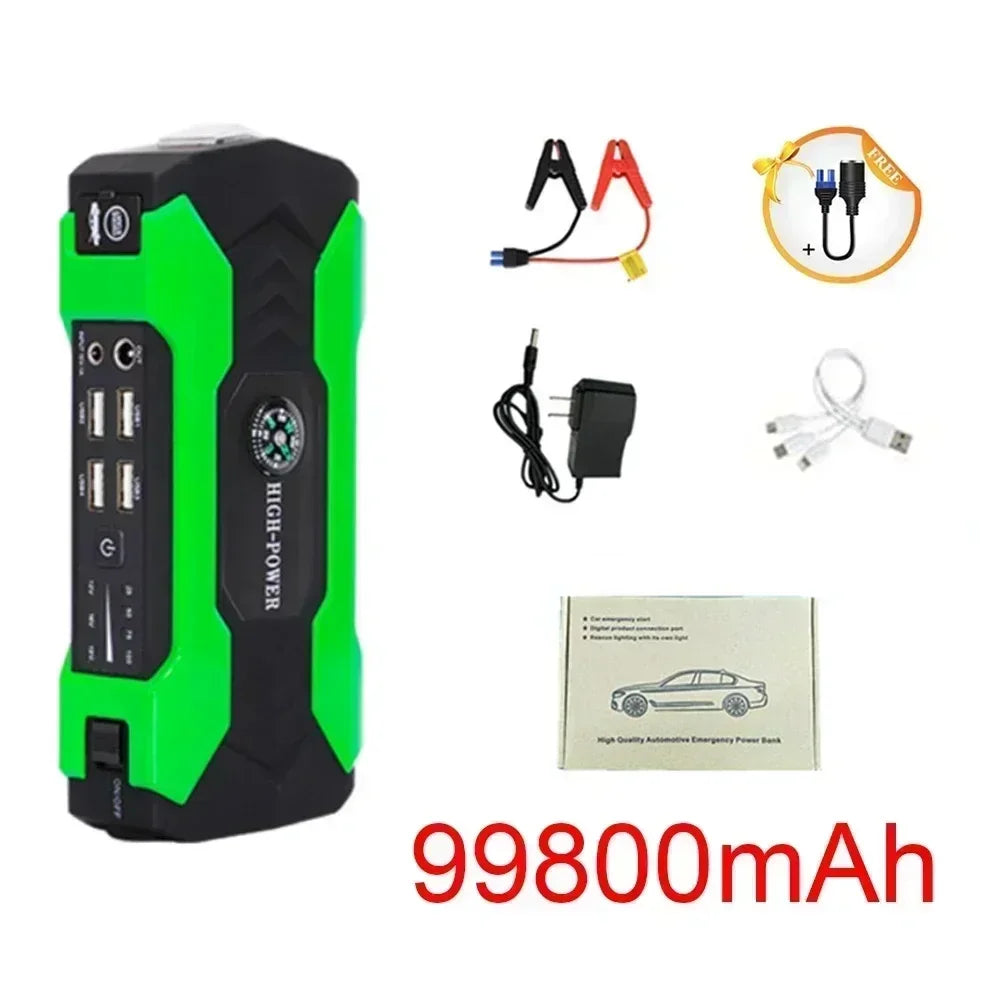 99800mAh 20000mAh Car Jump Starter 3000A Starting Device Portable Power Bank Battery Starter Launcher For Car Booster Articles - All gadgets Market #