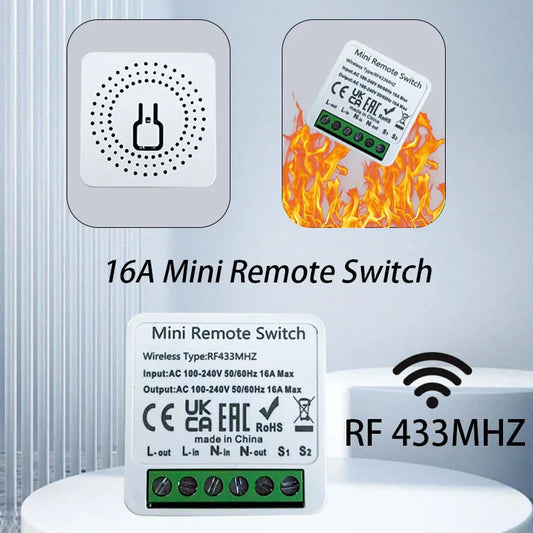 433 MHz Smart Switch Mini - Wireless Remote Control - All gadgets Market #